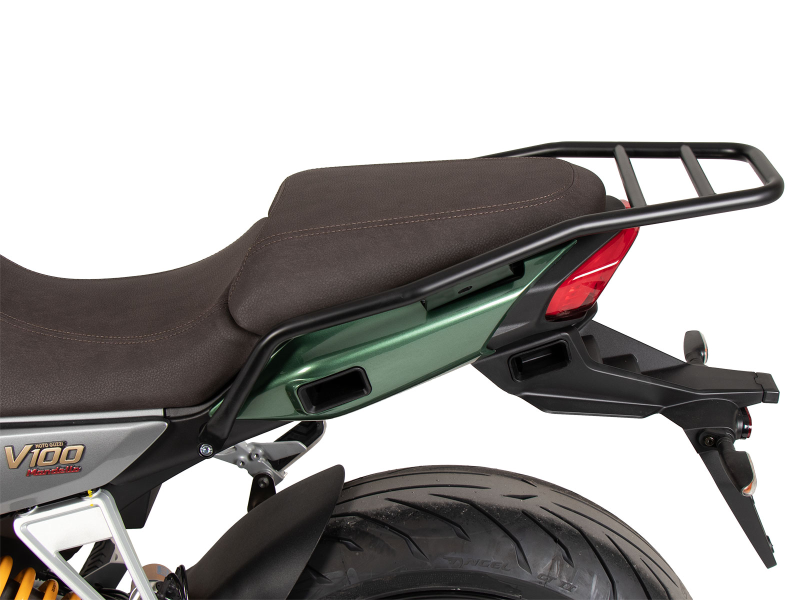 Rear rack tube type black for Moto Guzzi V100 Mandello / S (2022-)