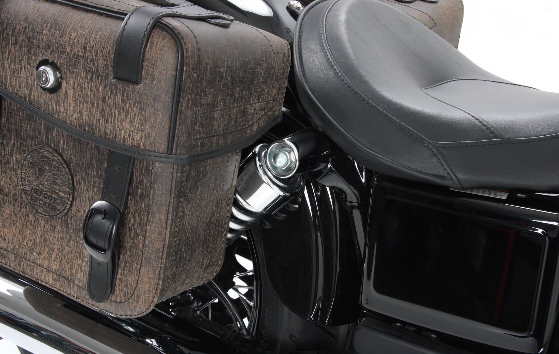 Saddlebag holder Cutout - black for Harley-Davidson Dyna Low Rider/Wide Glide/Street Bob/Fat Bob/Dyna Super Glide