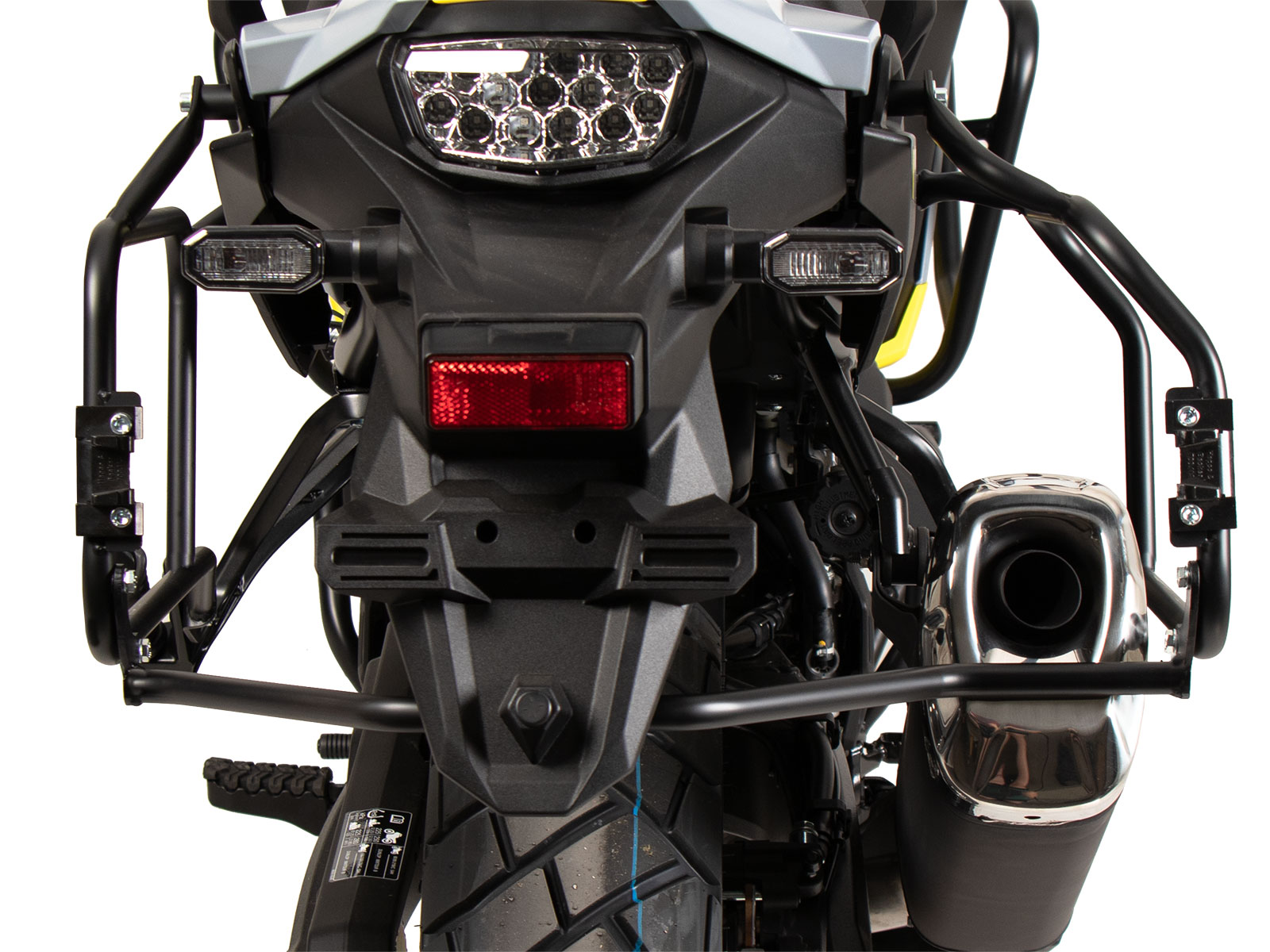 Side carrier cutout black incl. Xplorer black sideboxes for Suzuki V-Strom 800 DE (2023-)