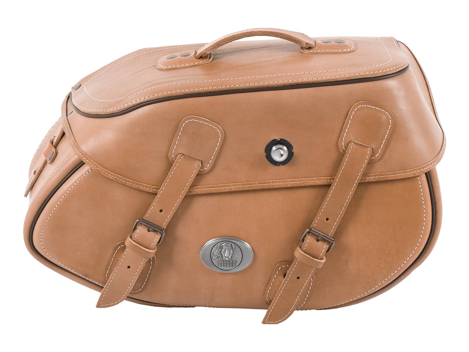 Leather single bag Buffalo brown right for C-Bow holder