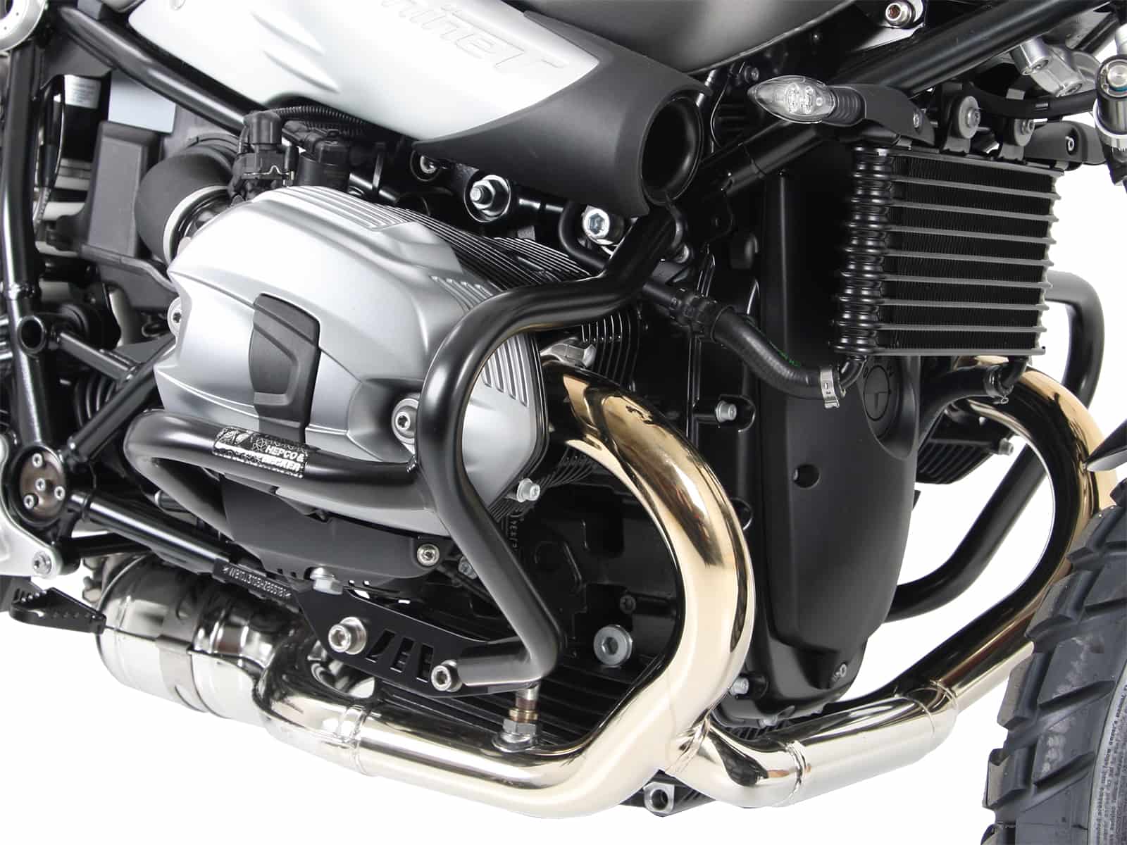 Engine protection bar silver for BMW R nineT Scrambler (2016-2023)