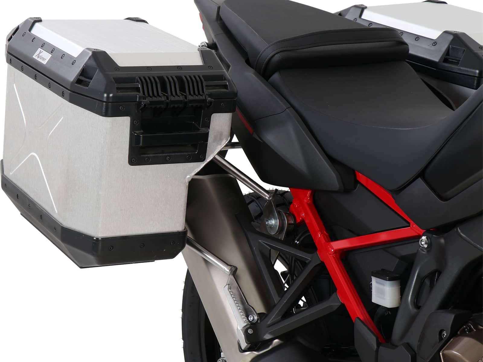 Sidecarrier Cutout stainless steel incl. Xplorer sideboxes silver for Honda CRF 1100 L Africa Twin (2019-2021)
