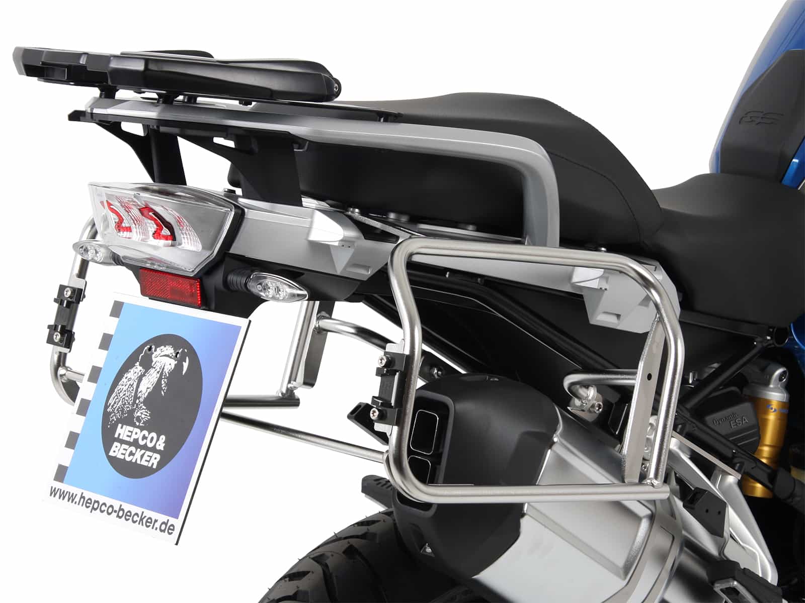 Sidecarrier Cutout stainless steel incl. Xplorer sideboxes silver for BMW R1200GS LC (2013-)