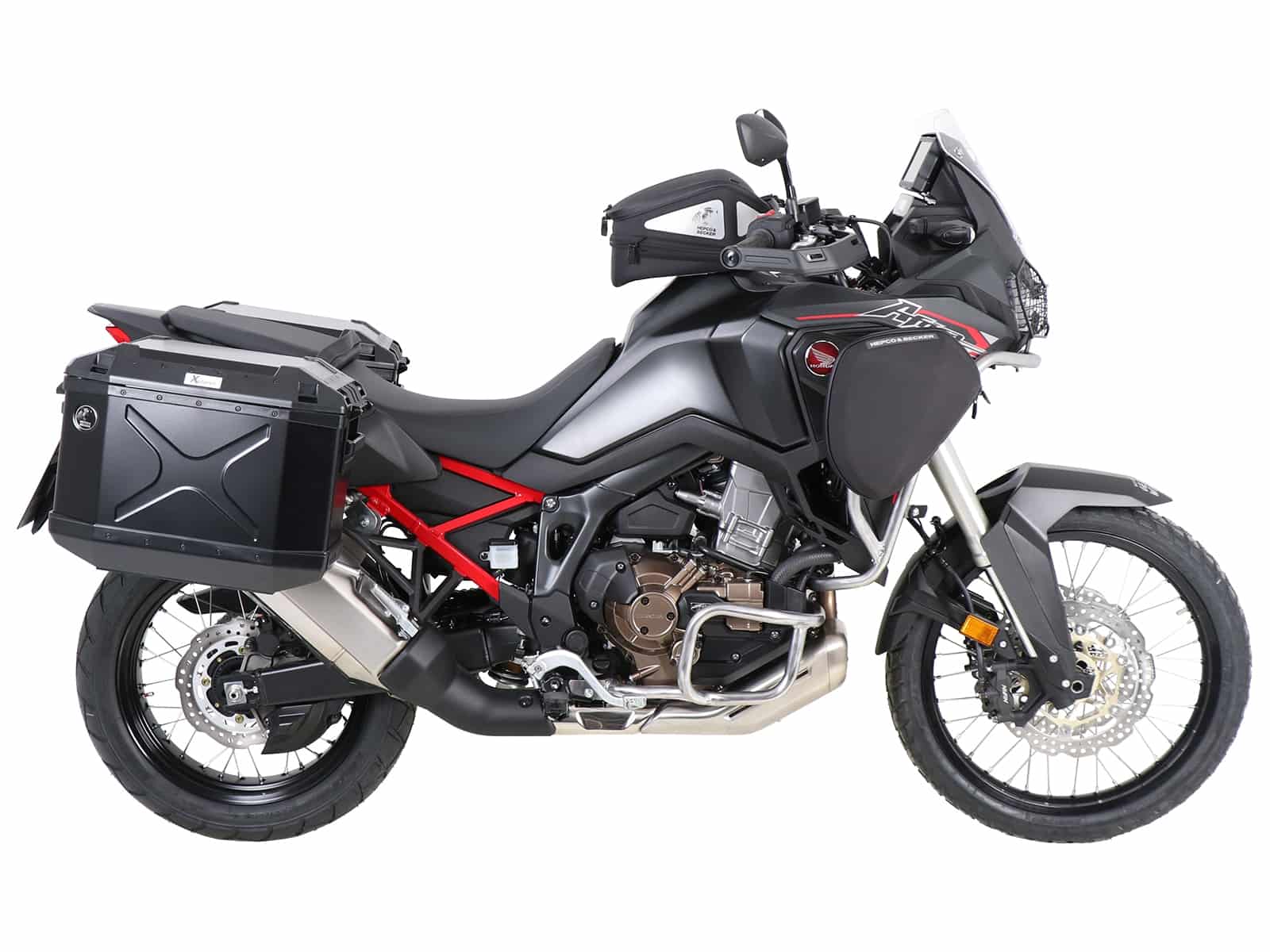 Sidecarrier permanent mounted black for Honda CRF 1100 L Africa Twin (2019-2021)