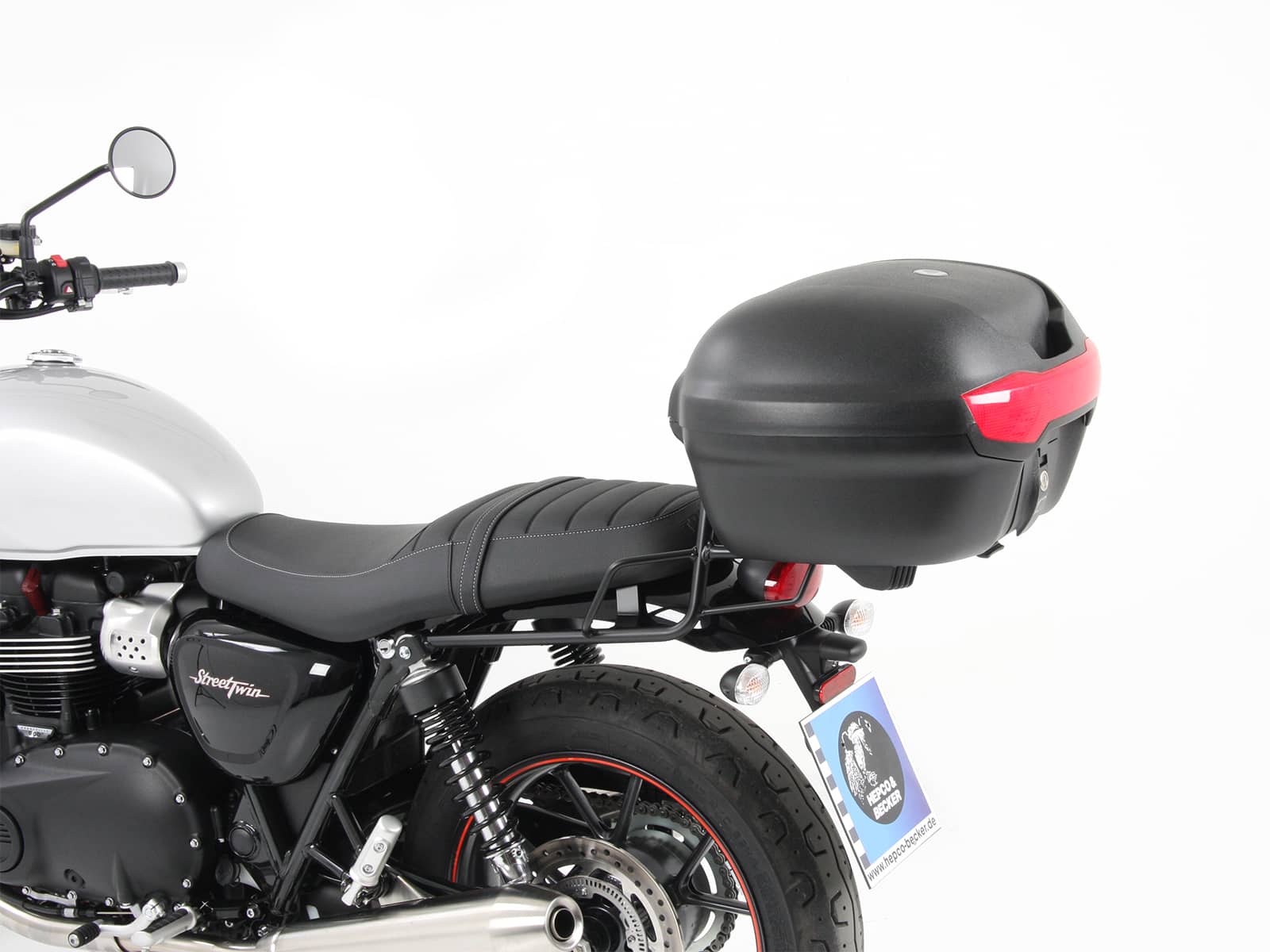 Topcase carrier tube-type black for Triumph Street Twin (2016-2022) / Speed Twin 900 (2022-)