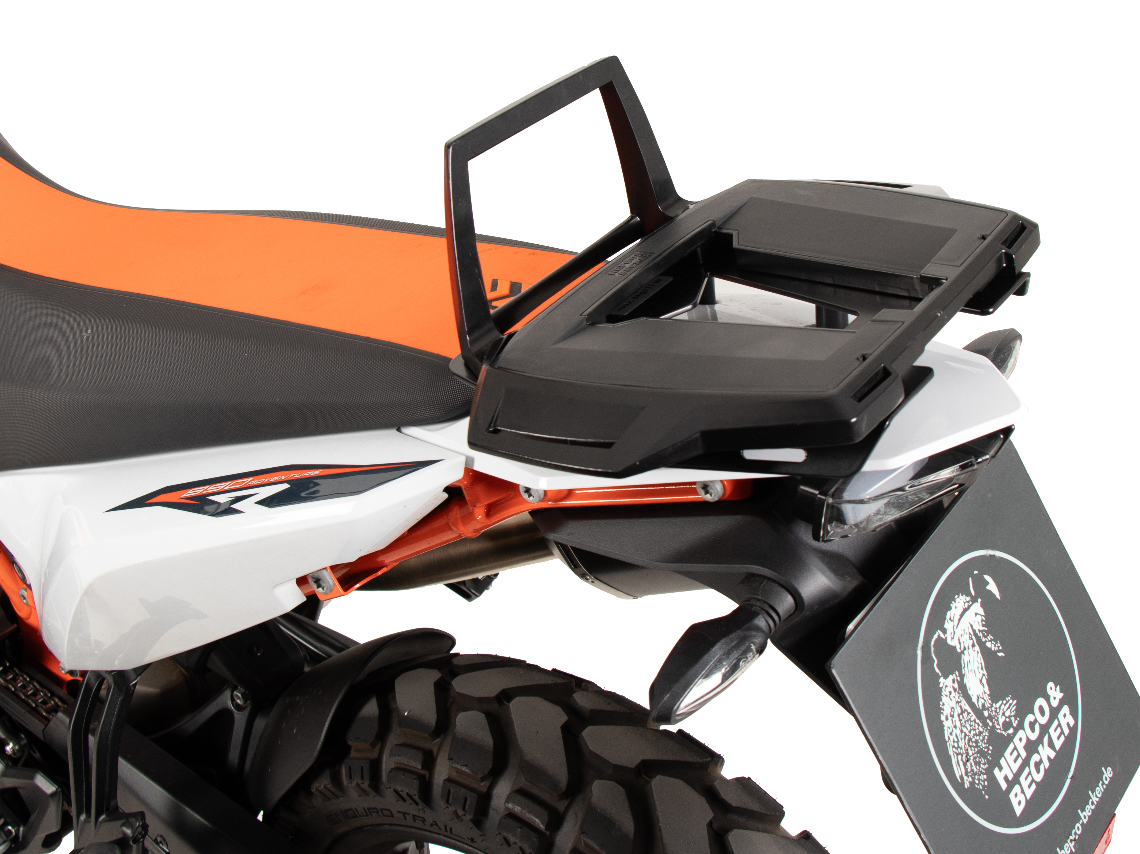 Alurack top case carrier black for combination with original rear rack for KTM 890 Adventure / R / Rally (2023-)