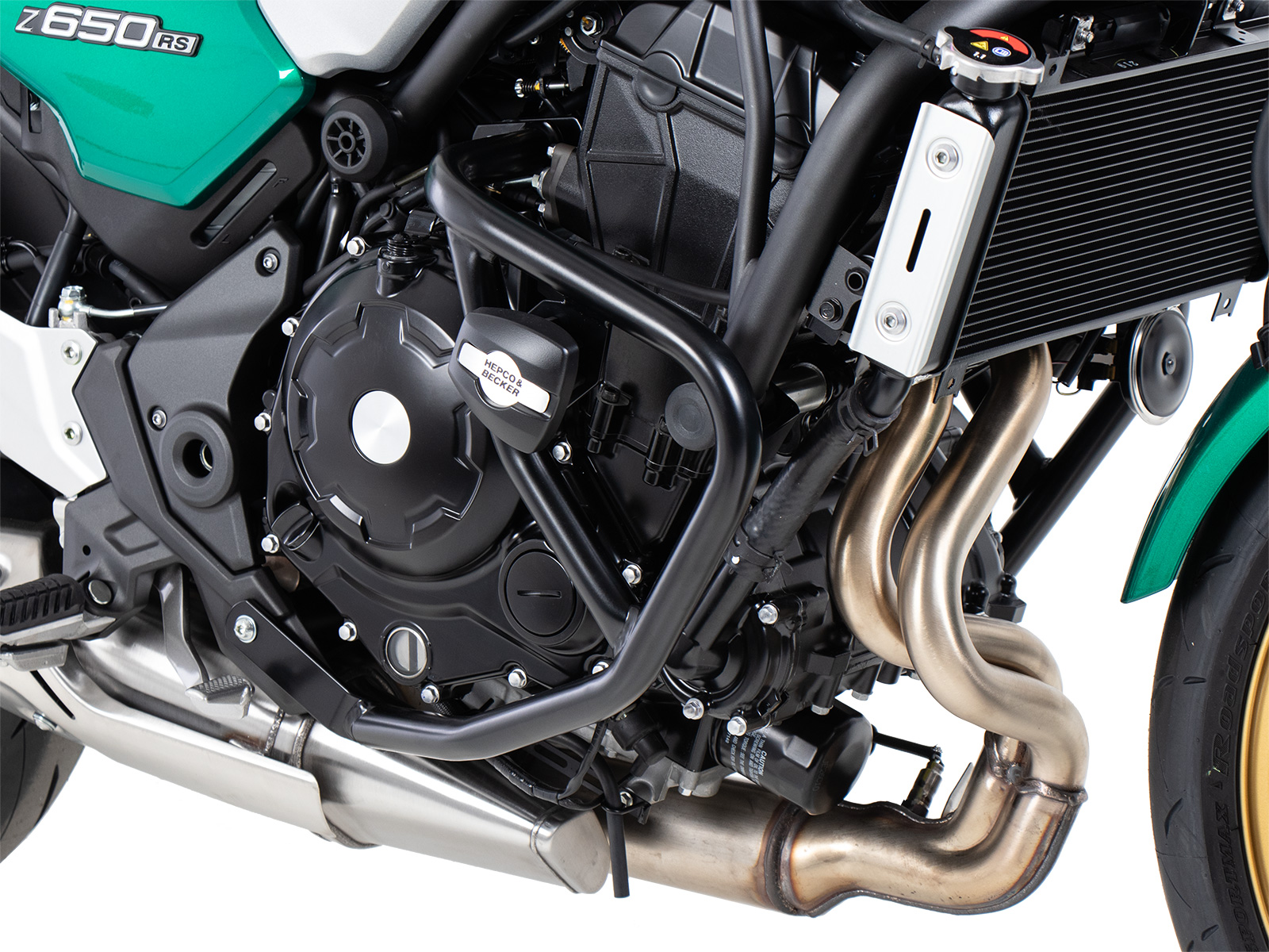 Engine protection bar black incl. protection pads for Kawasaki Z 650 RS (2022-)