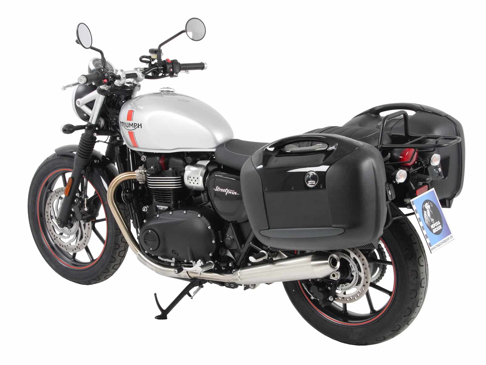 Sidecarrier permanent mounted black for Triumph Street Twin (2016-2022) / Speed Twin 900 (2022-)