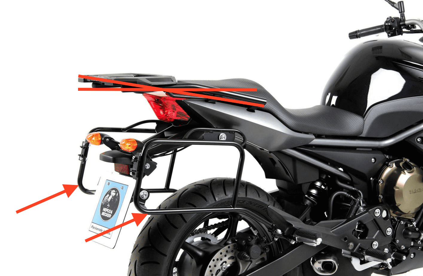 Sidecarrier Lock-it black for Yamaha XJ 6 Diversion (2013-2016)