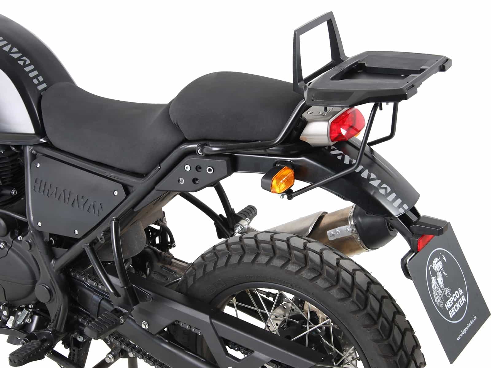 Alurack top case carrier black for combination with original rear rack for Royal Enfield Himalayan (2018-2020)