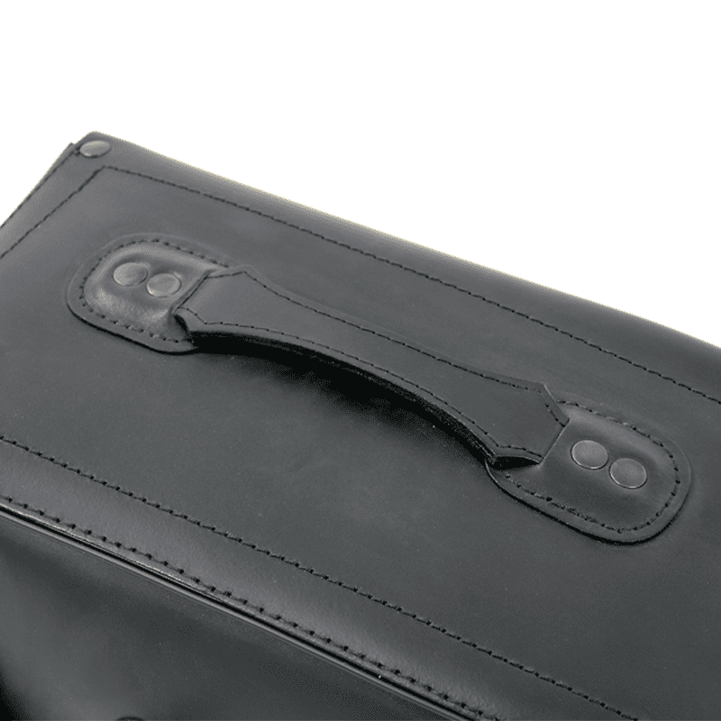 Buffalo leather bag set black for leather bag holder tube type