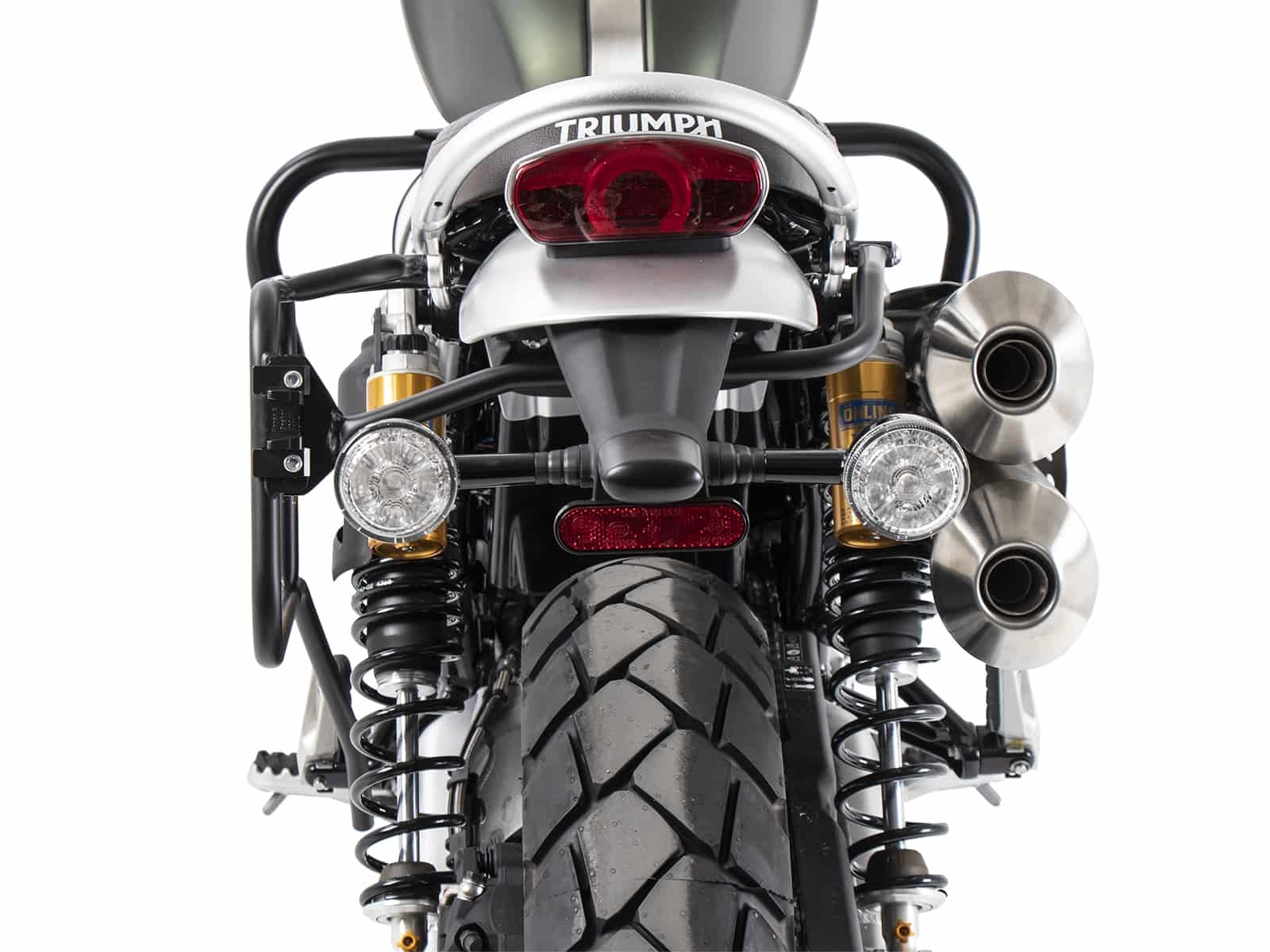 Sidecarrier one-sided left permanent mounted black for Triumph Scrambler 1200 XC (2019-2023)
