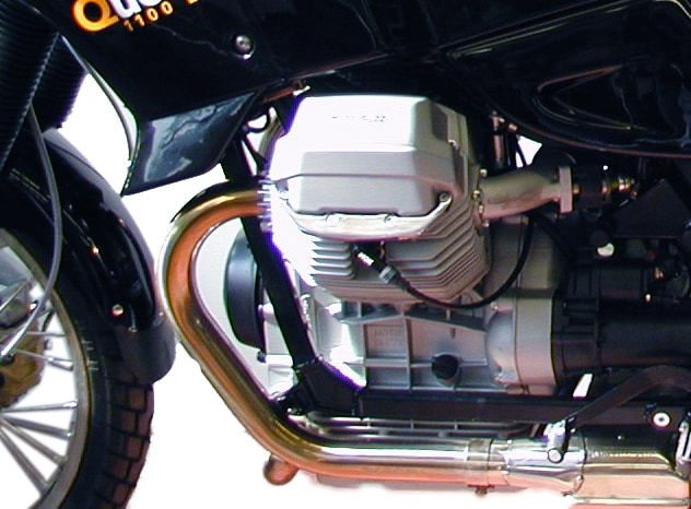 Engine protection bar black for Moto Guzzi Quota 1000 (1992-1998)/1100 ES (1998-2001)