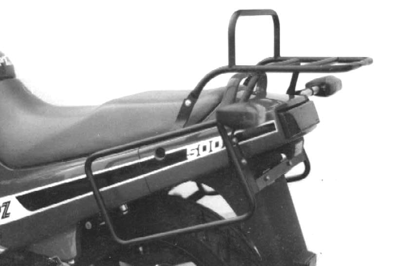 Complete carrier set (side- and topcase carrier) black for Kawasaki GPZ 500 S (1988-1993)