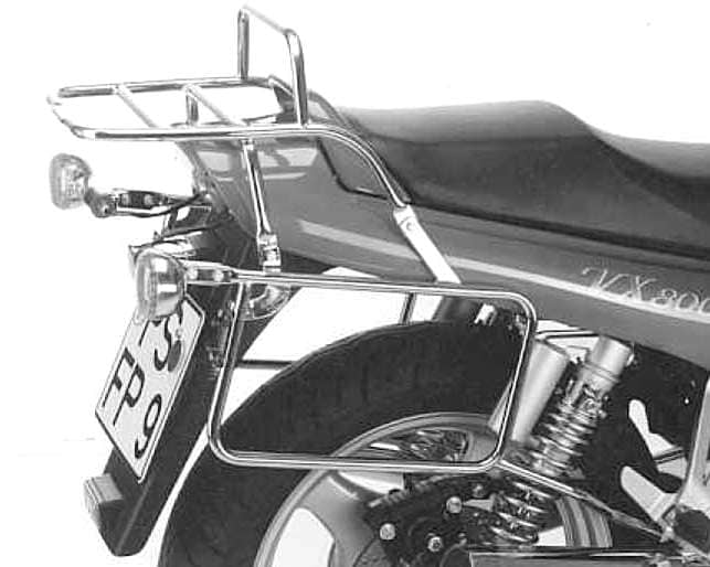 Complete carrier set (side- and topcase carrier) chrome for Suzuki VX 800 (1990-1995)