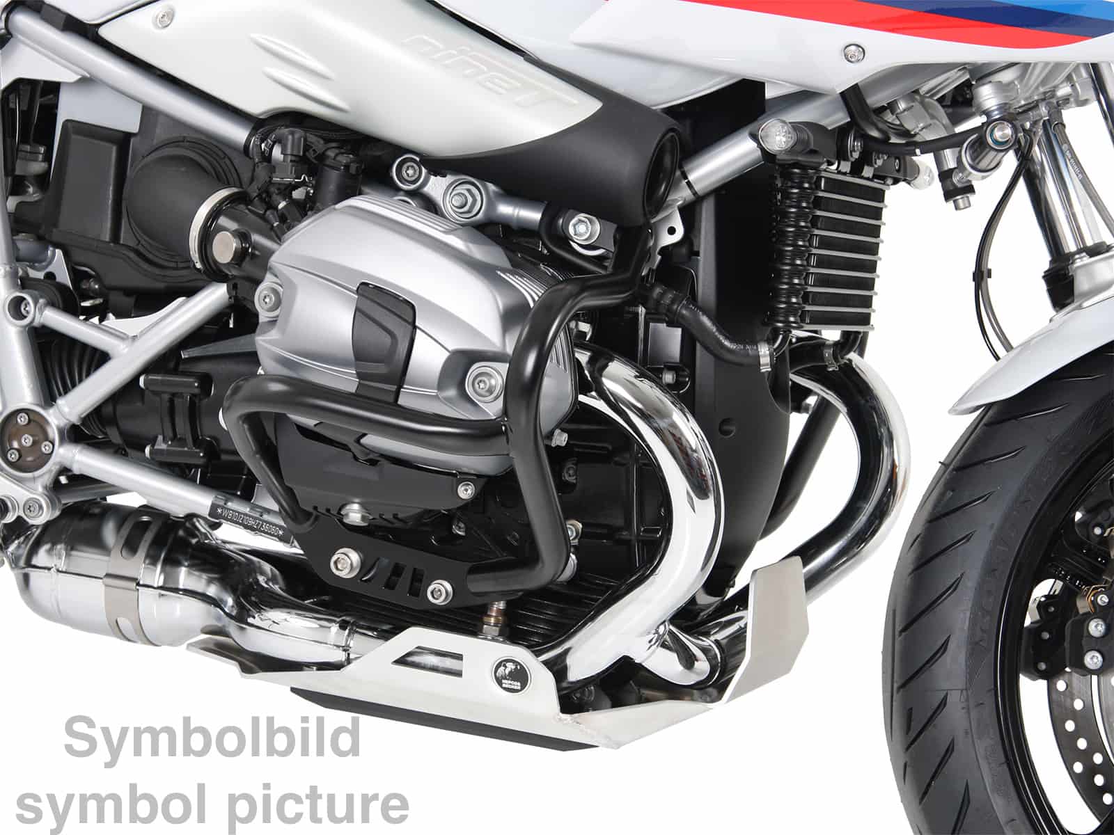 Engine protection bar silver for BMW R nineT Pure (2017-2023)