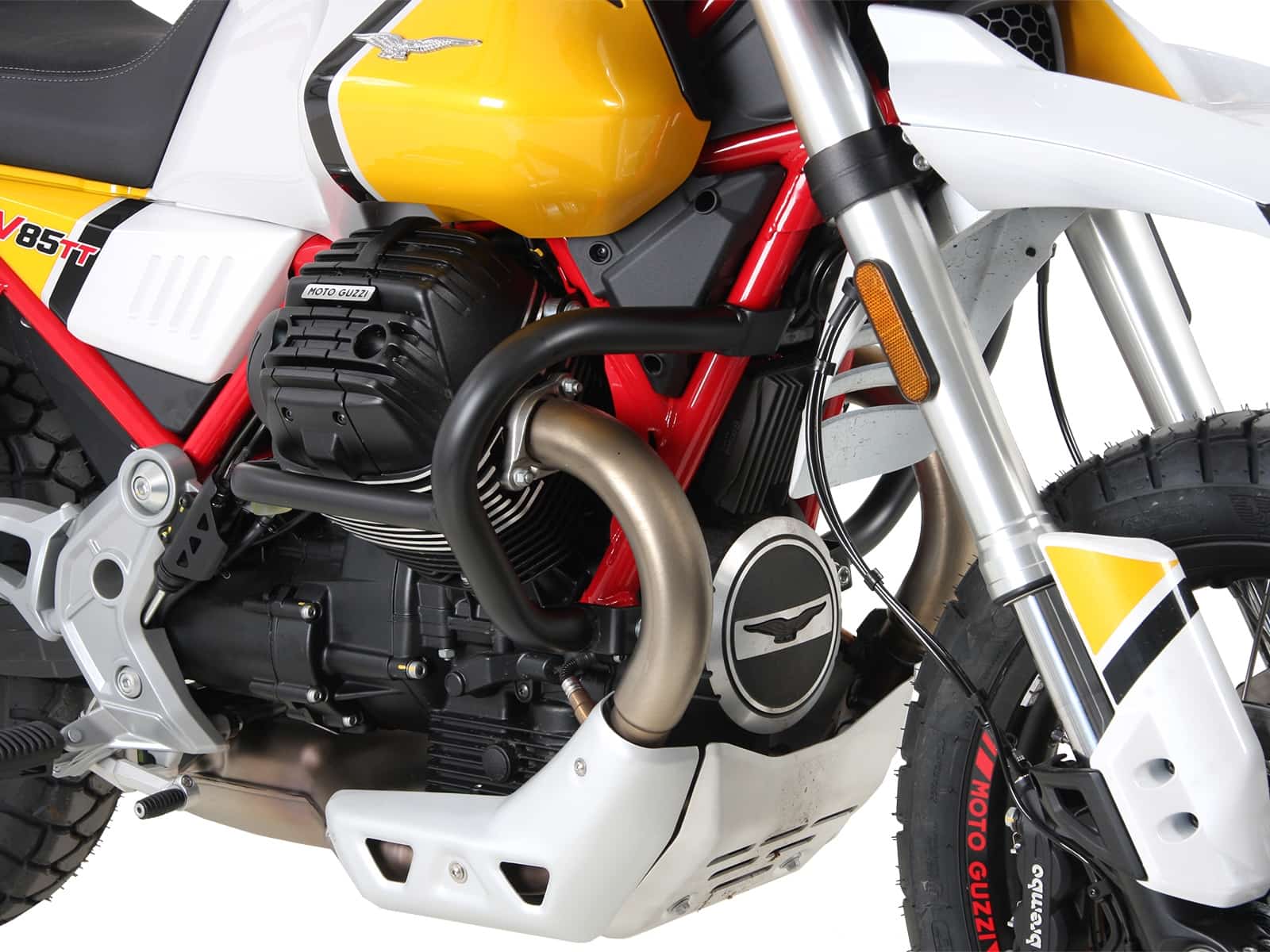 Engine protection bar black for Moto Guzzi V85 TT (2019-2023)
