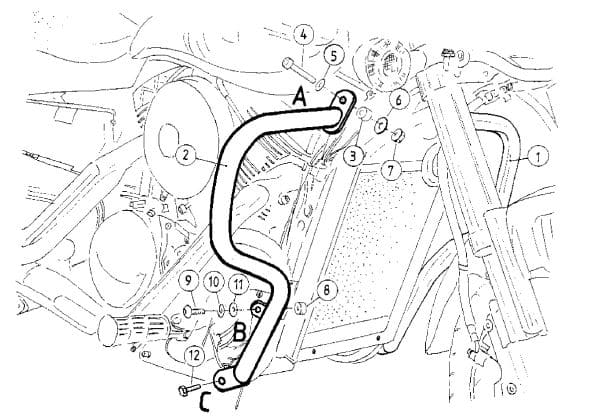 Engine protection bar chrome for Suzuki VZ 1600 Marauder/M 1600 Intruder (2004-2005)