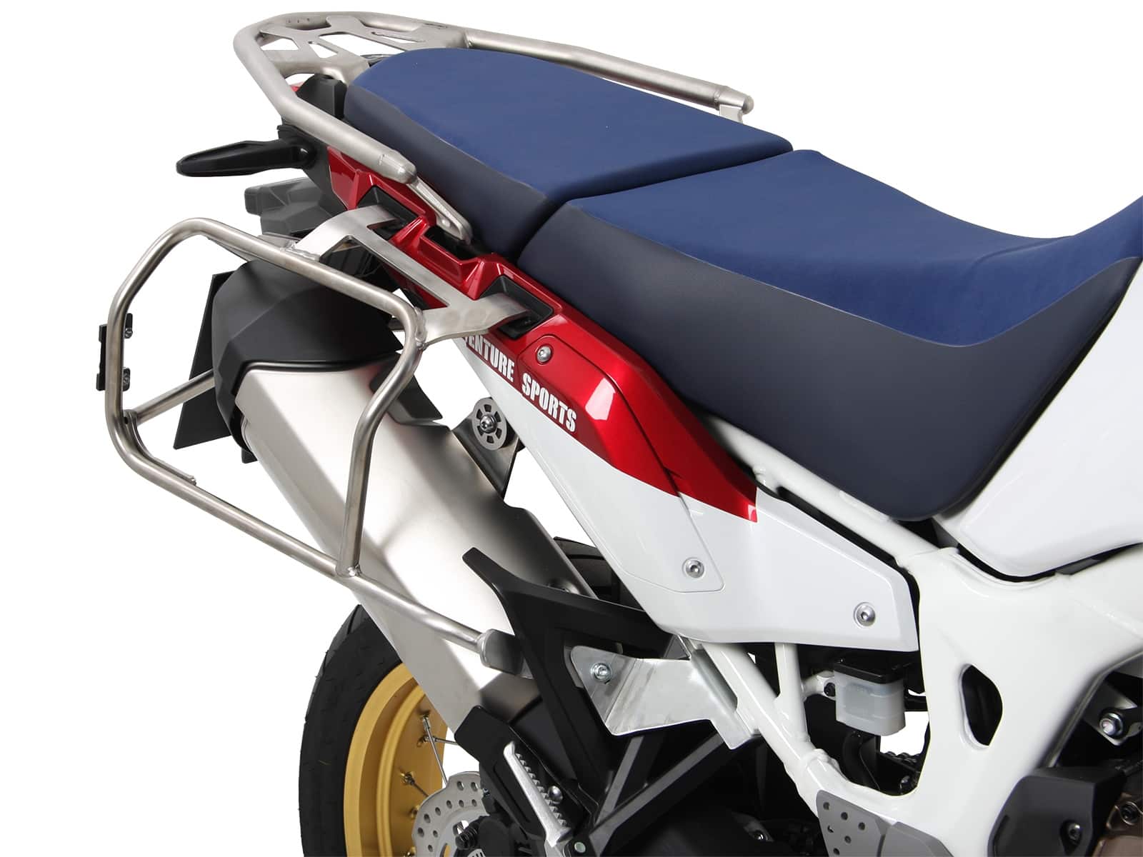 Sidecarrier Cutout stainless steel incl. Xplorer sideboxes silver for Honda CRF1000L Africa Twin (2018-2019)