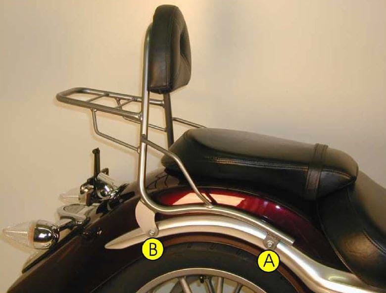 Sissybar without rearrack for Yamaha XV 1900 Midnight Star (2006-2016)