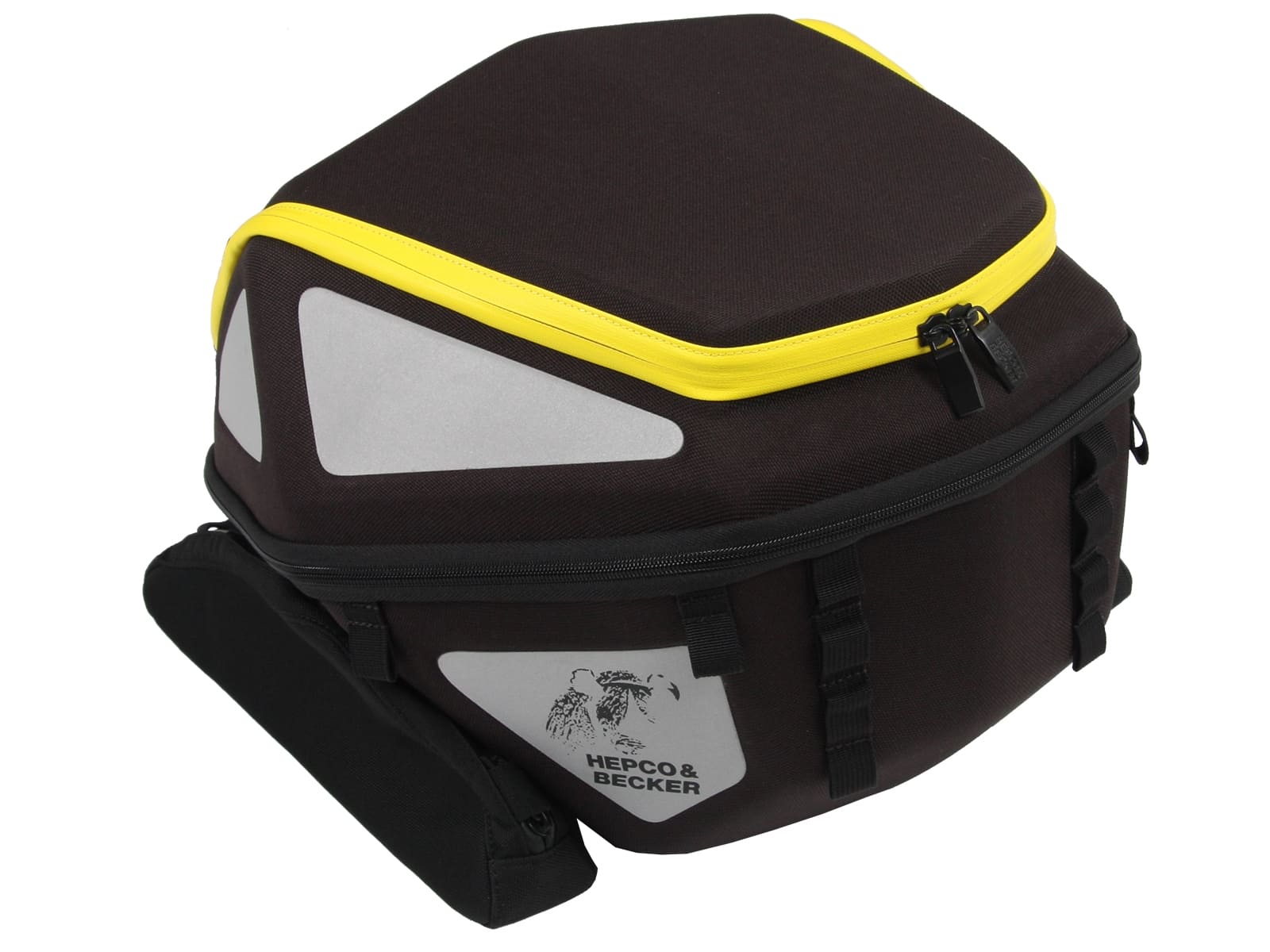 Royster rearbag with strap fastening kit – black/yellow