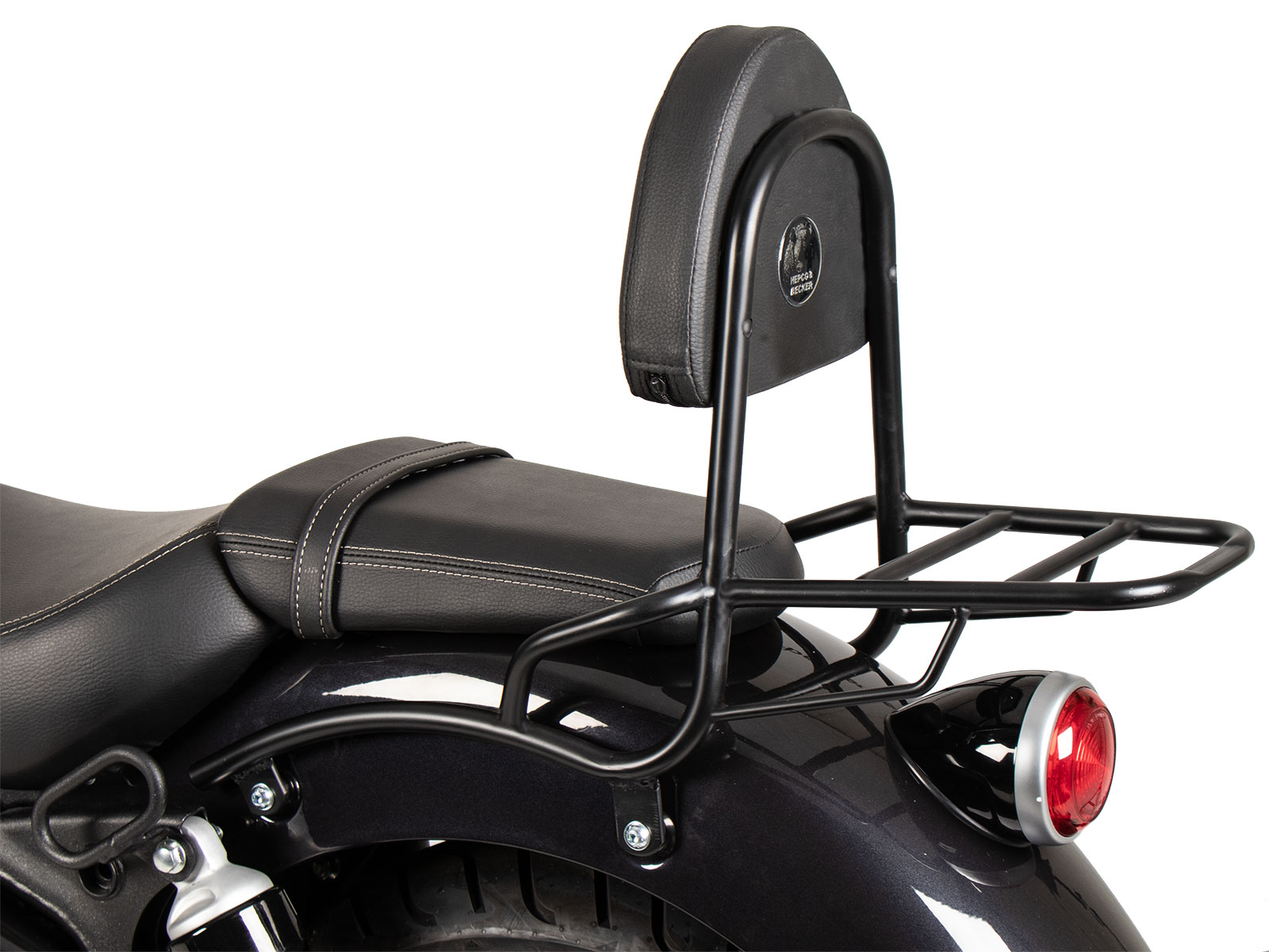 Sissybar with rearrack black for Royal Enfield Super Meteor 650 (2023-)