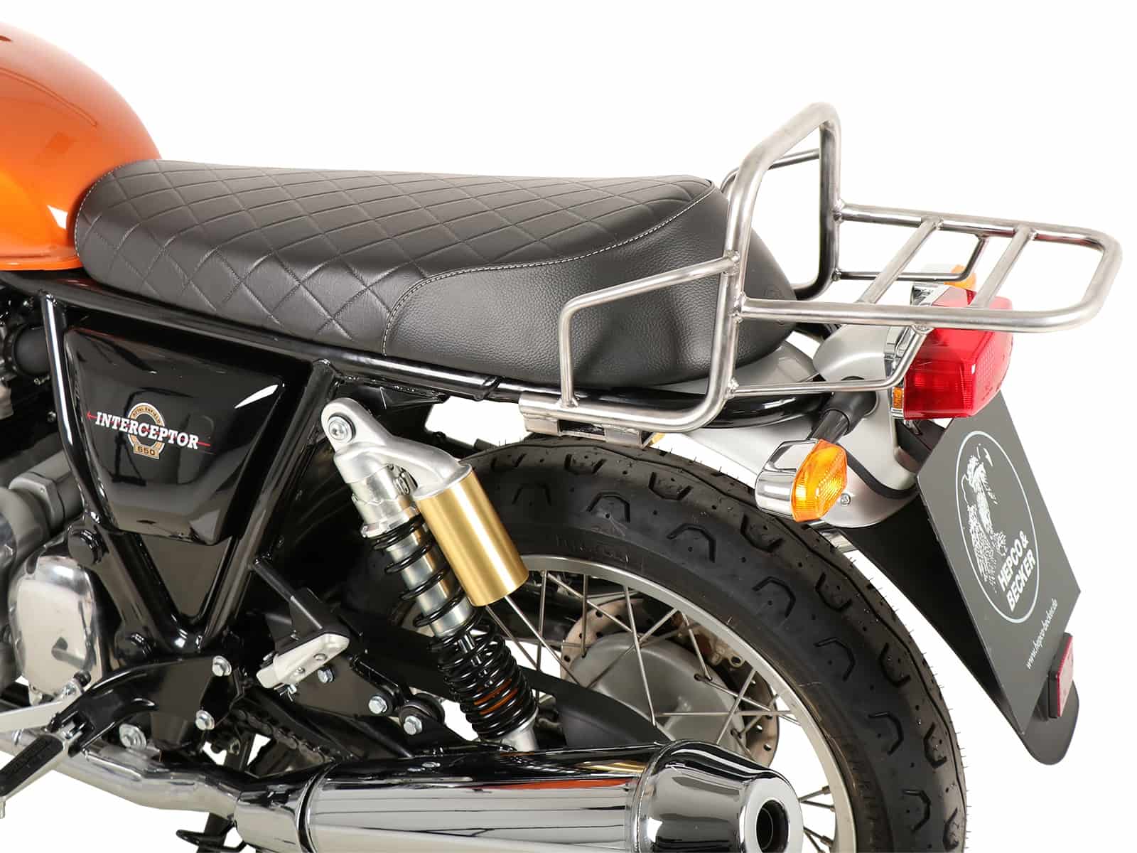 Topcase carrier tube-type chrome for Royal Enfield Interceptor (2018-) / Continental 650 / GT 650 (2019-)