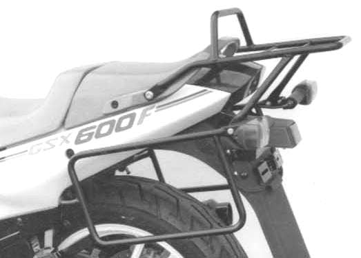Complete carrier set (side- and topcase carrier) black for Suzuki GSX 600 E/F (1987-1997)