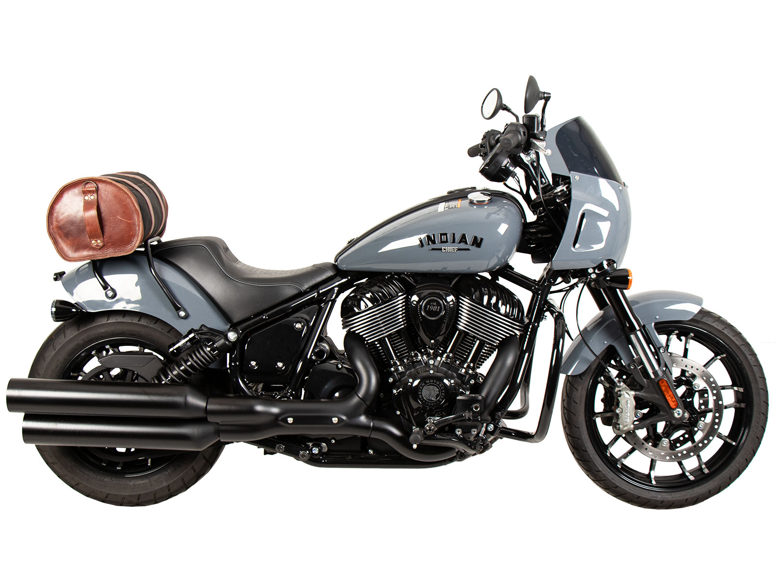 Tube rear rack - black for Indian Chief Dark Horse / Chief Bobber Dark Horse / Super Chief Limited / Sport Chief (2022-)
