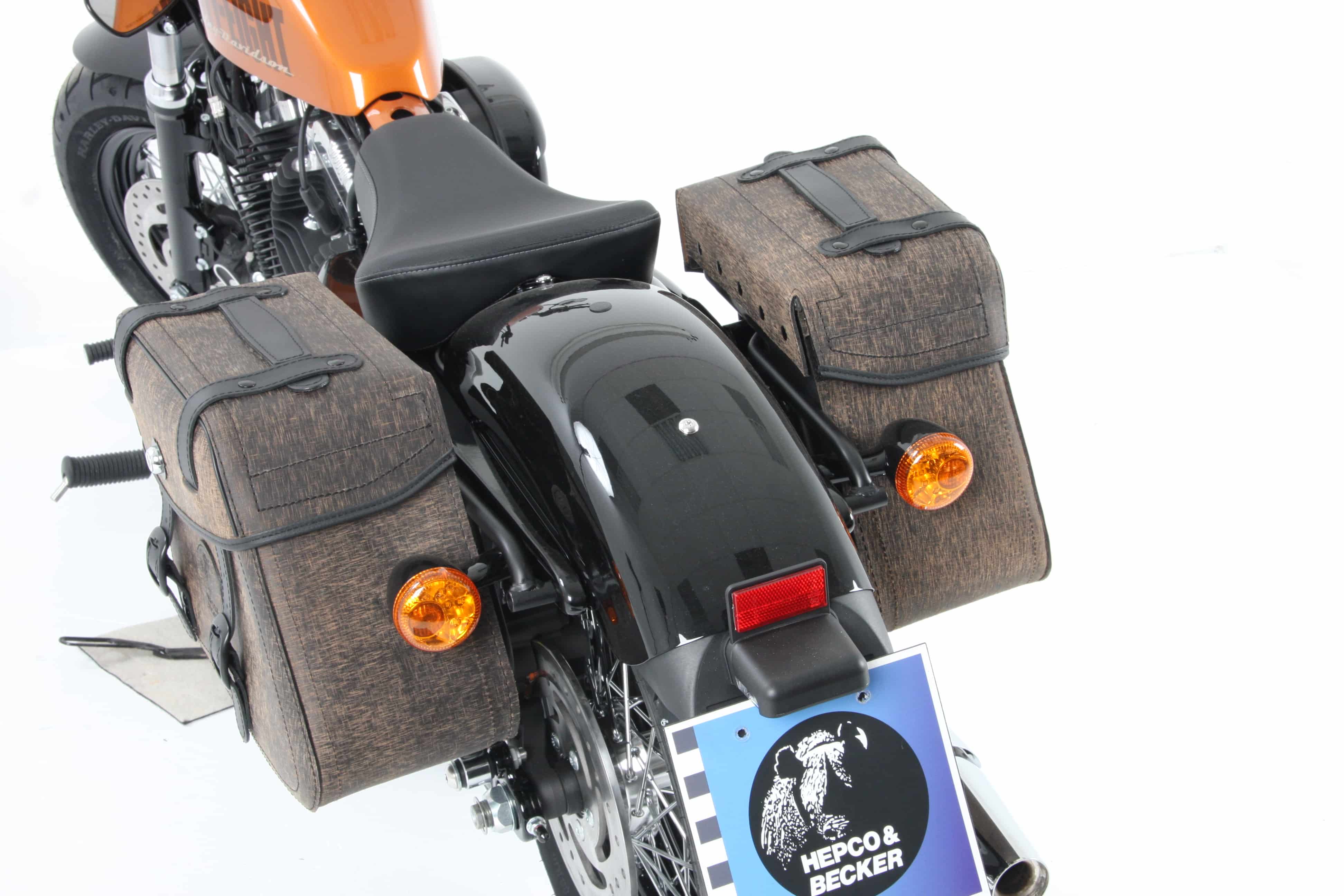 Saddlebag holder Cutout - black for Harley-Davidson Sportster 883 Roadster/Iron 883/Super Low/1200 Custom/Forty-Eight/Seventy-Two/ 883 Custom