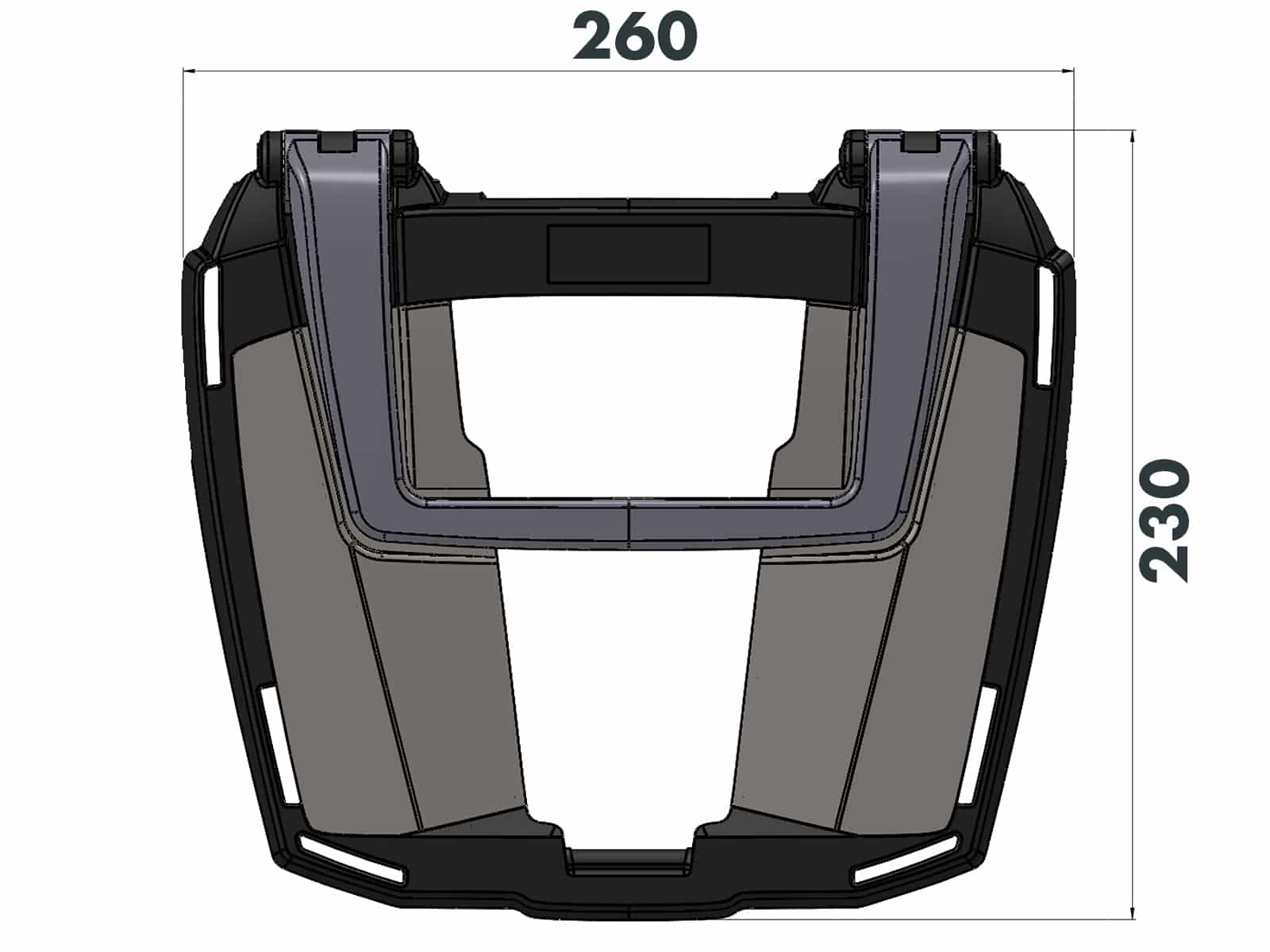 Easyrack topcasecarrier black for Honda NC 700 S (2012-2013)/750 S/DCT (2014-)