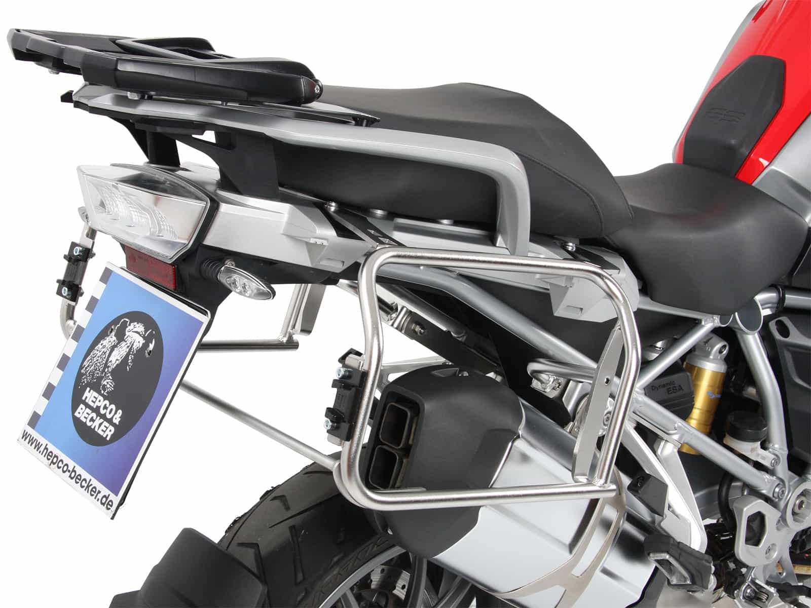 Sidecarrier Cutout stainless steel incl. Xplorer sideboxes silver for BMW R1200GS LC (2013-)