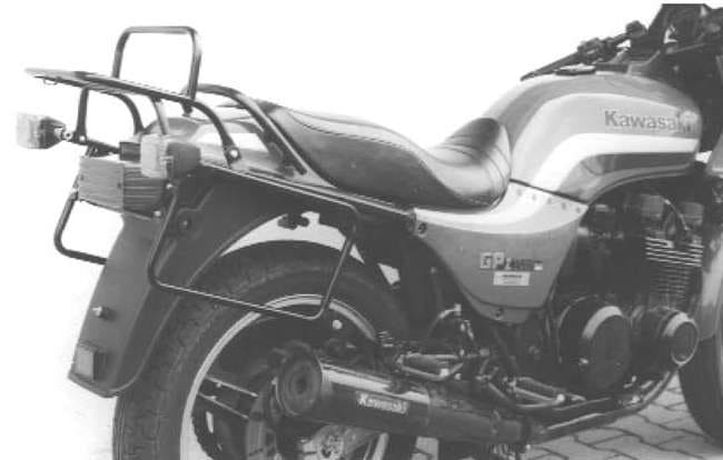 Complete carrier set (side- and topcase carrier) black for Kawasaki ZX 750 GP (1983-1984)