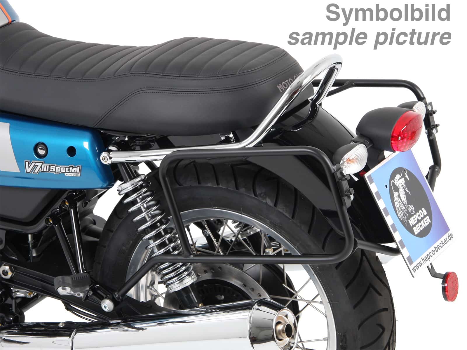 Sidecarrier permanent mounted chrome for Moto Guzzi V7 III (Stone