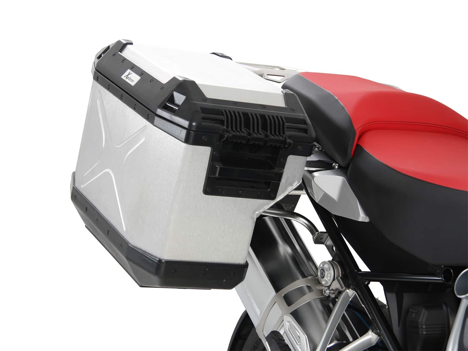 Sidecarrier Cutout stainless steel incl. Xplorer sideboxes silver for BMW R1250GS Adventure (2019-)