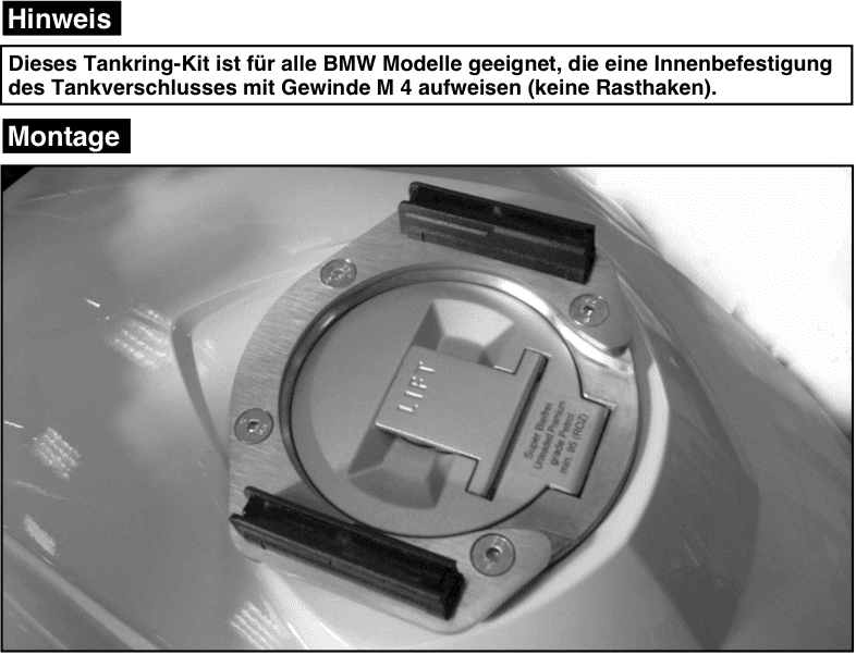 Tankring Lock-it incl. fastener for tankbag for BMW R 1200 GS Adventure (2006-2013)
