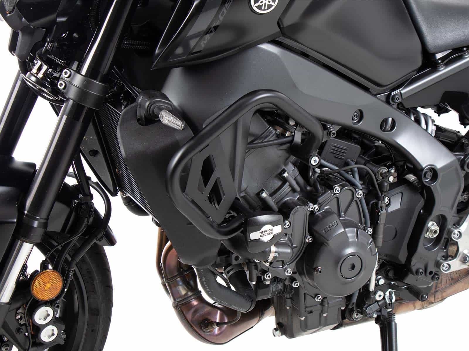 Engine protection bar black incl. protection pads for Yamaha MT-09/SP (2021-2023)