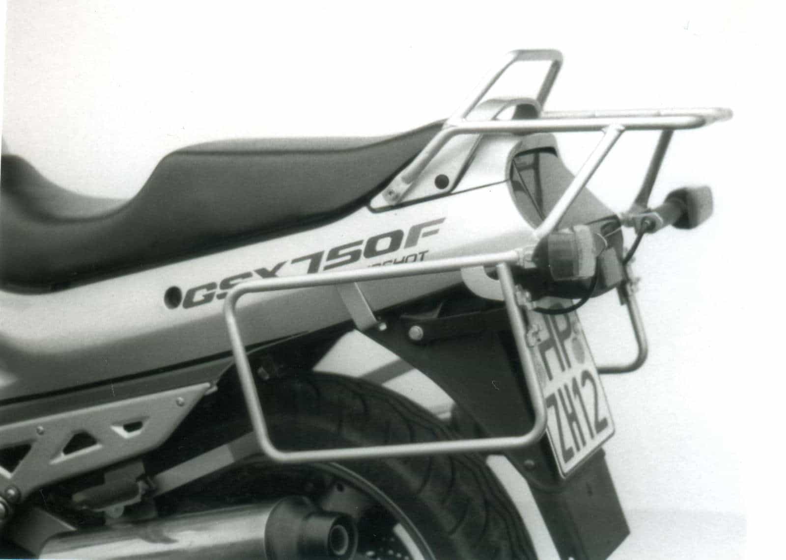 Complete carrier set (side- and topcase carrier) black for Suzuki GSX 750 F (1989-1997)