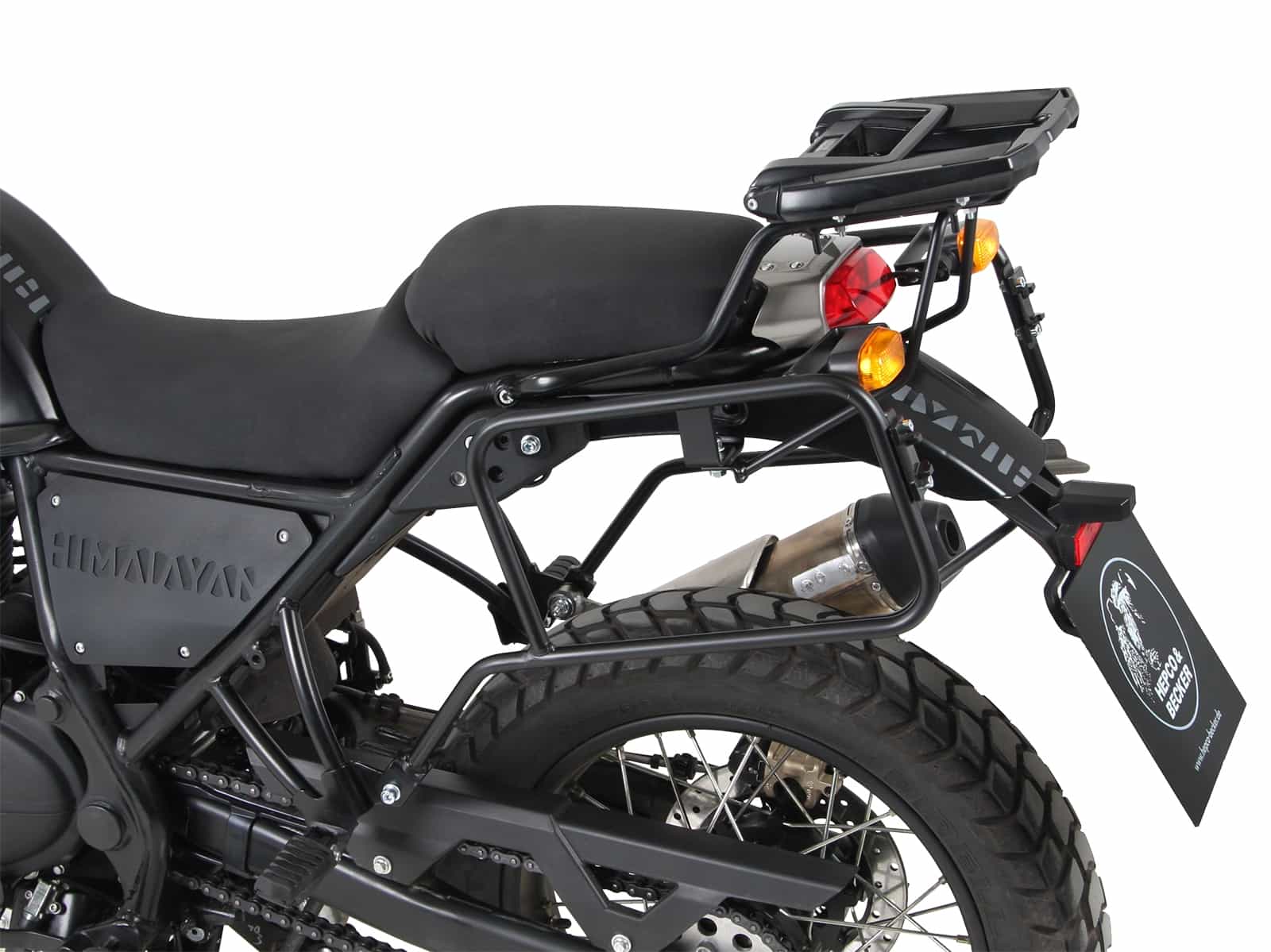 Alurack top case carrier black for combination with original rear rack for Royal Enfield Himalayan (2018-2020)