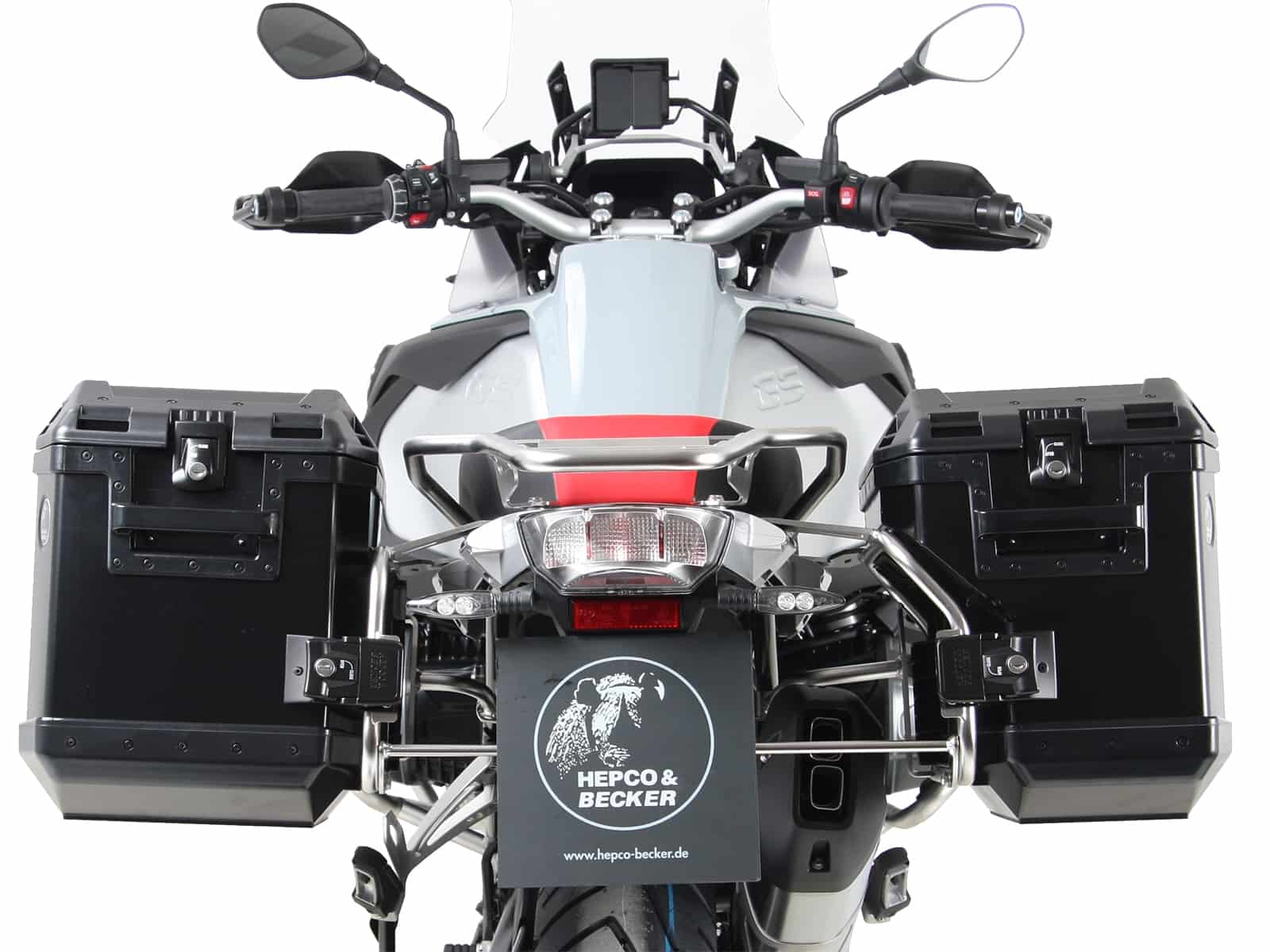 Sidecarrier Cutout stainless steel incl. Xplorer sideboxes silver for BMW R1250GS Adventure (2019-)