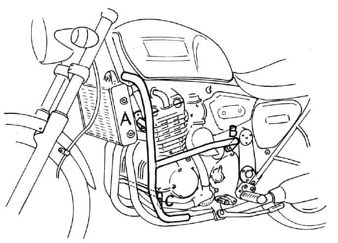 Engine protection bar chrome for Triumph Thunderbird (1995-1998)