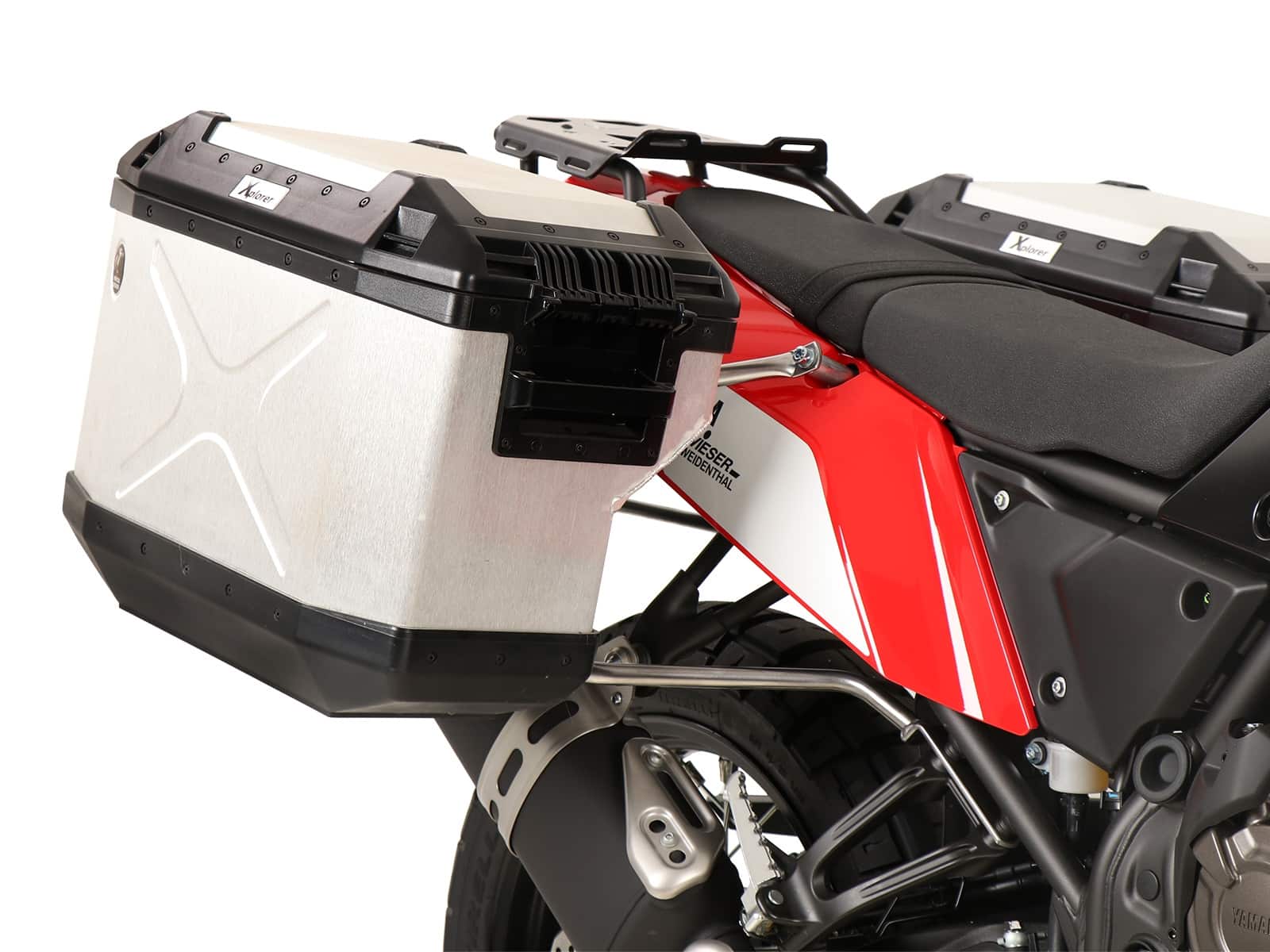 Sidecarrier Cutout stainless steel incl. Xplorer sideboxes silver for Yamaha Ténéré 700 / Rally (2019-)