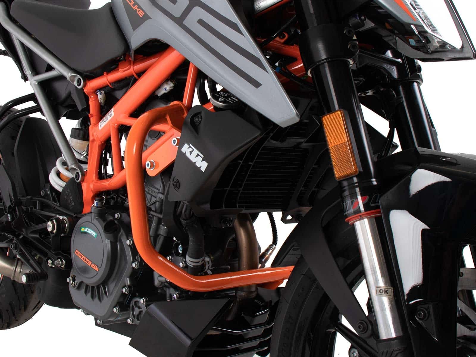 Engine protection bar - orange for KTM 125 Duke (2021-2023)