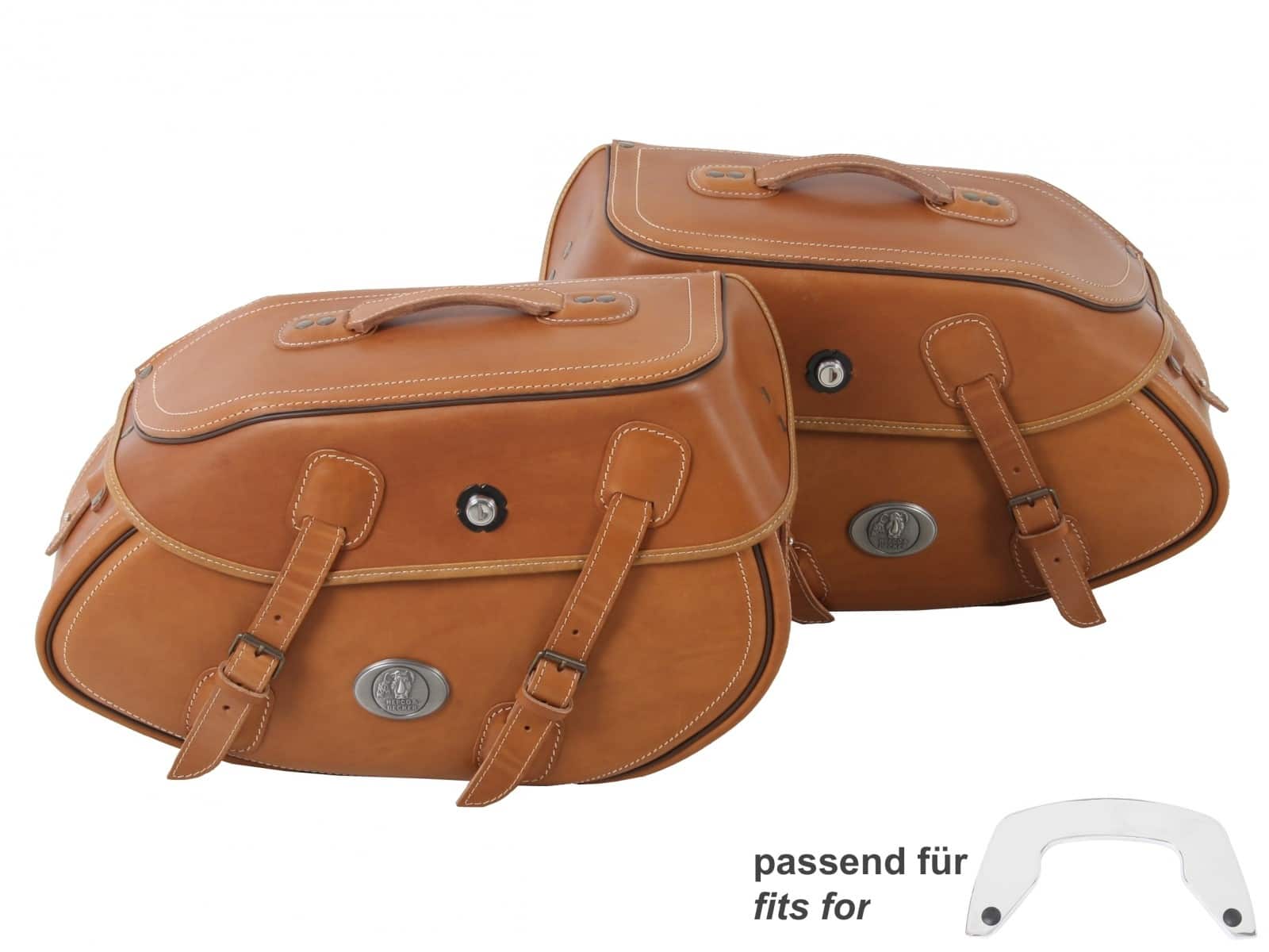 Buffalo leather bag set brown for C-Bow holder