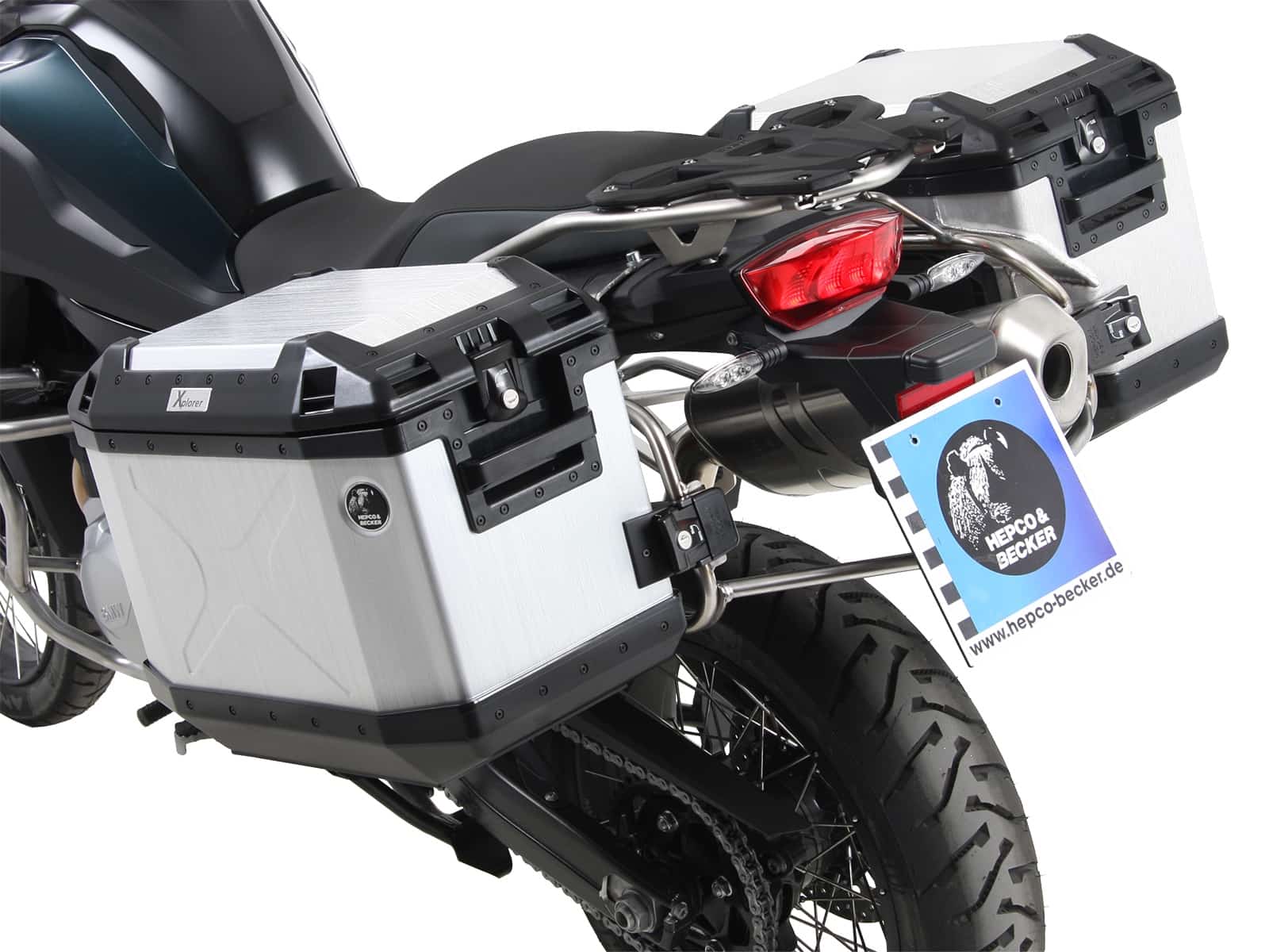 Sidecarrier Cutout stainless steel incl. Xplorer sideboxes silver for BMW F 850 GS (2018-2023)