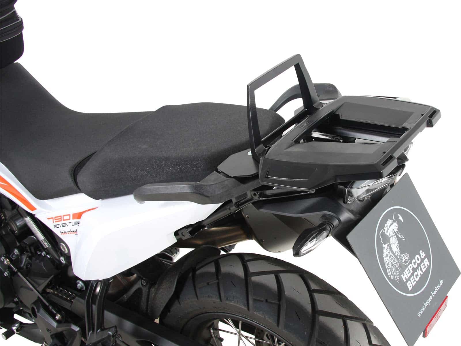 Alurack top case carrier black for combination with original rear rack for KTM 890 Adventure / R / Rally (2021-2022)