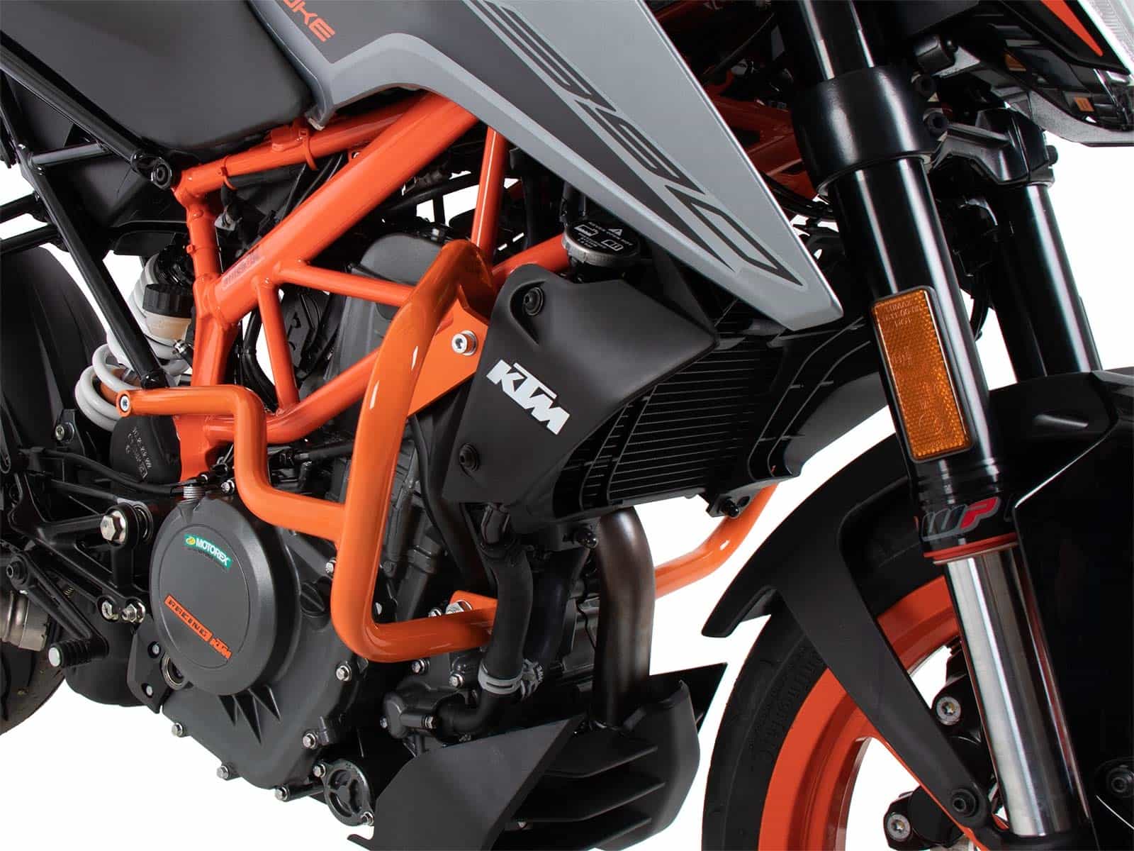 Engine protection bar - orange for KTM 390 Duke (2021-2023)