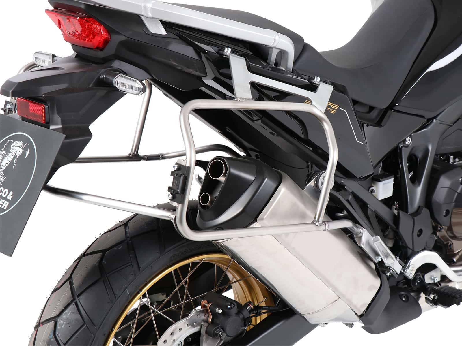 Sidecarrier Cutout stainless steel incl. Xplorer sideboxes silver for Honda CRF 1100L Africa Twin (2019-2023) / Adventure Sports (2020-2023)