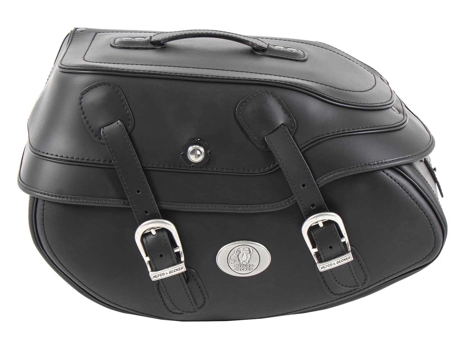 Leather single bag Buffalo black left for C-Bow holder