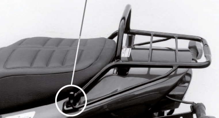 Topcase carrier tube-type black for Yamaha XJ 600 S/N Diversion (1991-1995)